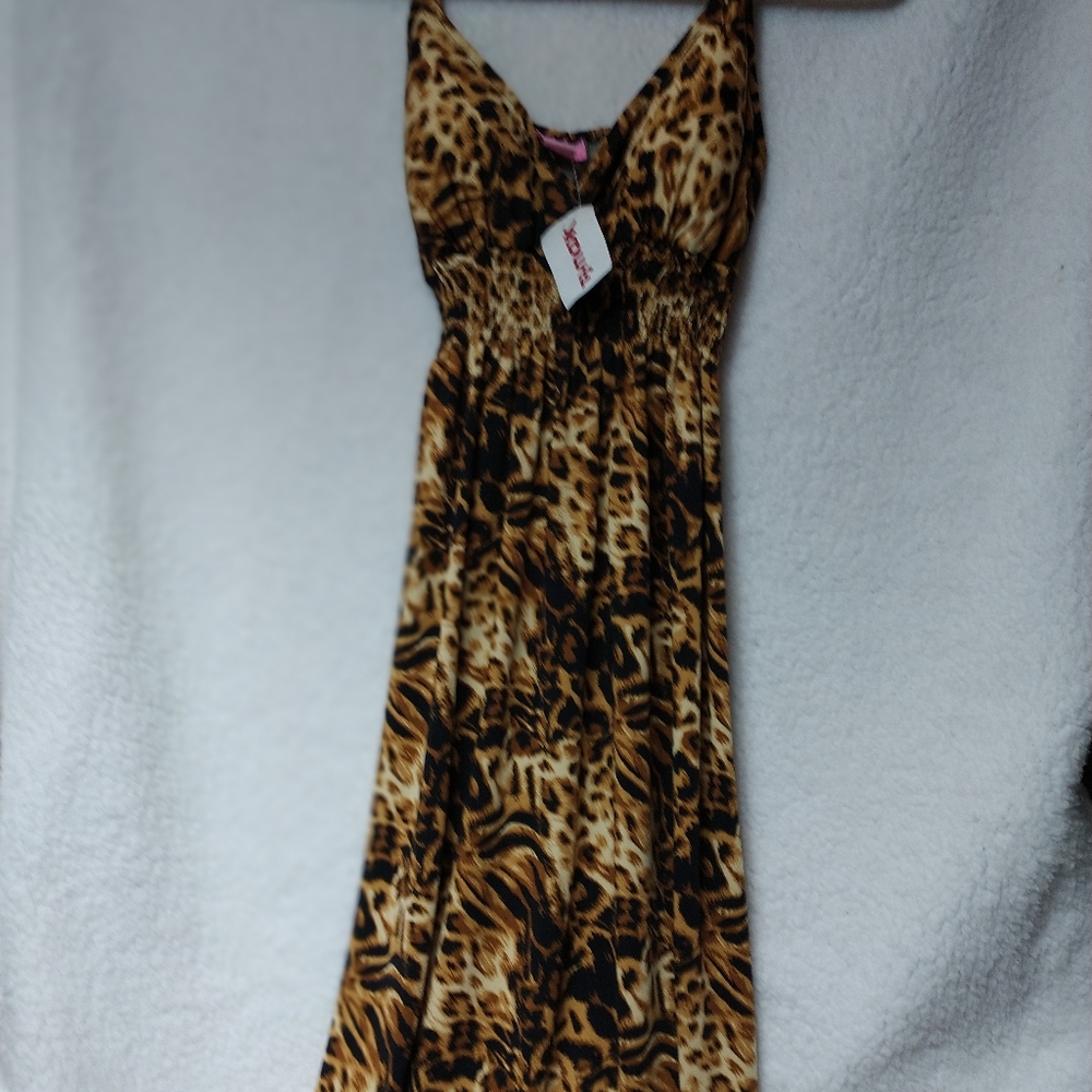 She School Animal Print Maxi Sundress Women's Size  M